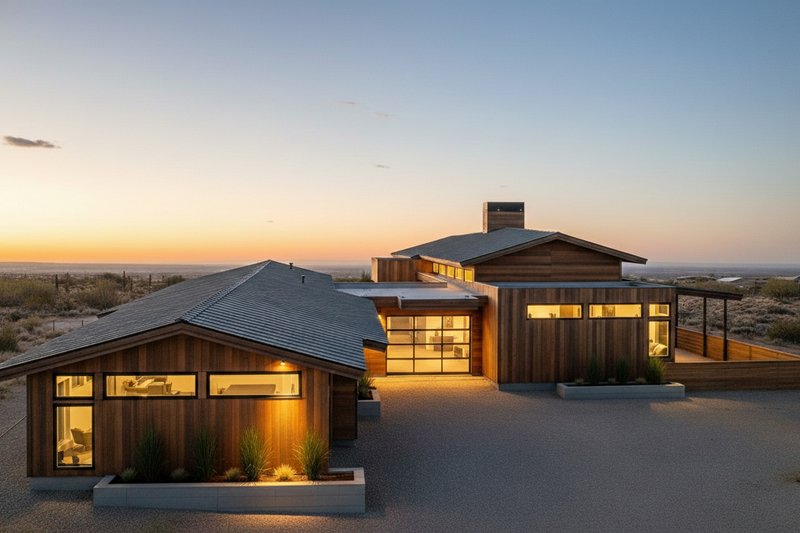 Architectural House Design - Exterior - Front Elevation 3 for Contemporary House Plan #892-22 - 3 bed, 3.5 bath