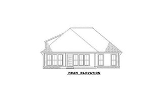 Exterior - Rear Elevation for European House Plan #17-1142 - 2 bed, 2 bath
