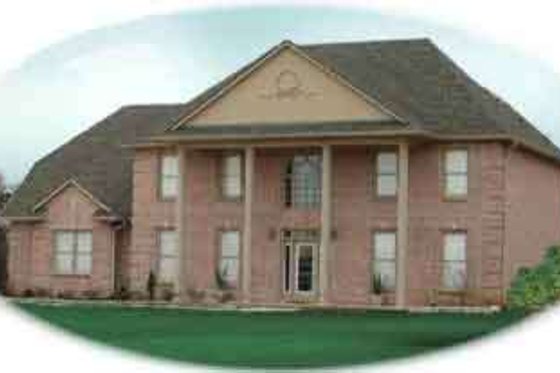 Exterior - Front Elevation for Classical House Plan #81-533 - 4 bed, 3.5 bath
