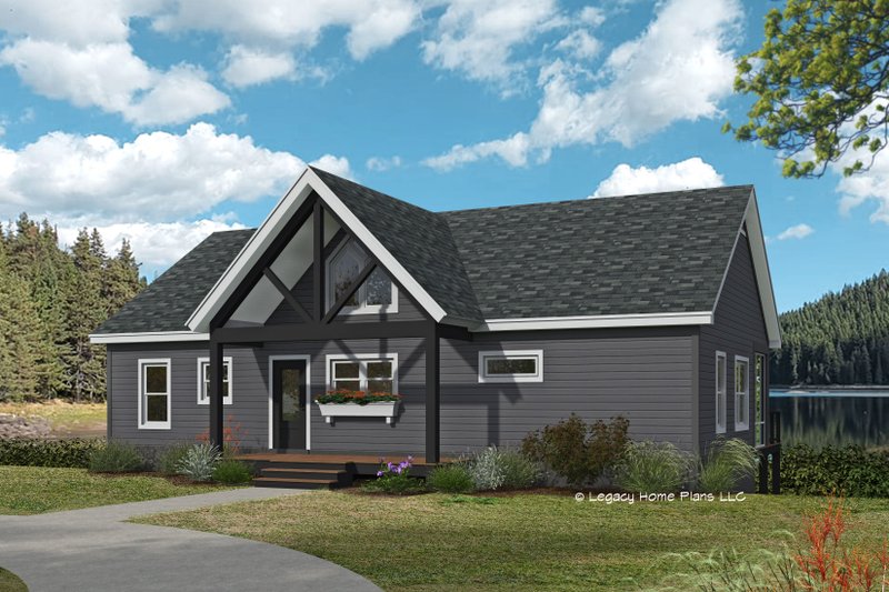 House Blueprint - Ranch Exterior - Front Elevation Plan #932-733