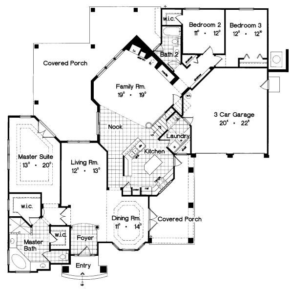 European Floor Plan - Main Floor Plan #417-339