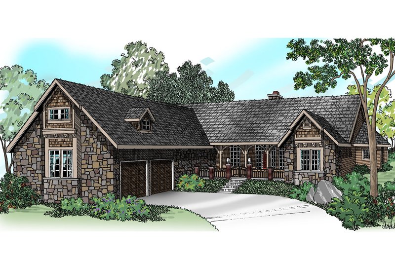 Home Plan - Ranch Exterior - Front Elevation Plan #124-383