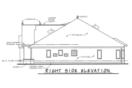 Exterior - Other Elevation for European House Plan #20-1822 - 3 bed, 3 bath