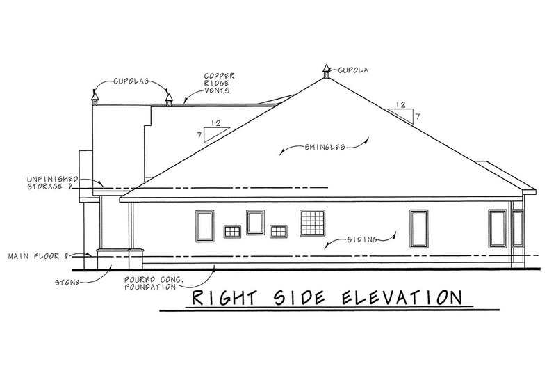 Home Plan - Exterior - Other Elevation for European House Plan #20-1822 - 3 bed, 3 bath