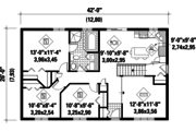 Country Style House Plan - 3 Beds 1 Baths 1092 Sq/Ft Plan #25-4838 