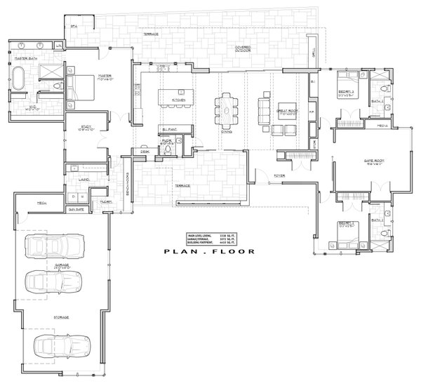 Architectural House Design - Traditional Floor Plan - Main Floor Plan #892-25
