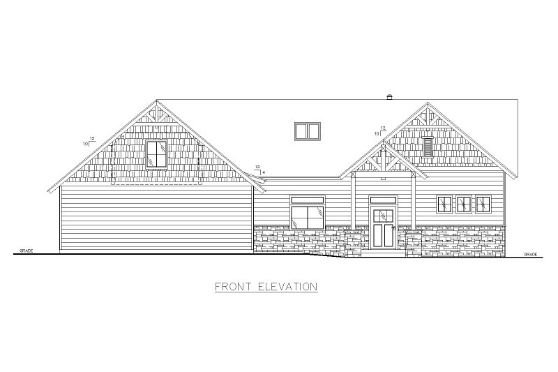 House Plan Design - Exterior - Front Elevation 3 for Farmhouse House Plan #117-958 - 4 bed, 2.5 bath