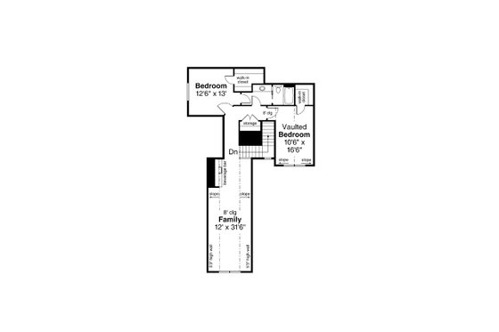 Floor Plan - Upper Floor for Craftsman House Plan #124-1252 - 3 bed, 3.5 bath