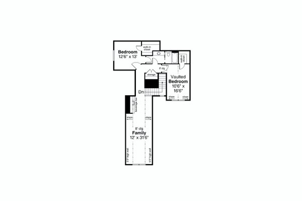 Craftsman Floor Plan - Upper Floor Plan #124-1252