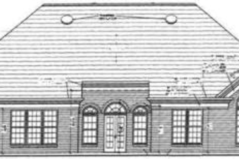 Dream House Plan - Exterior - Rear Elevation 1 for European House Plan #119-109 - 3 bed, 2.5 bath