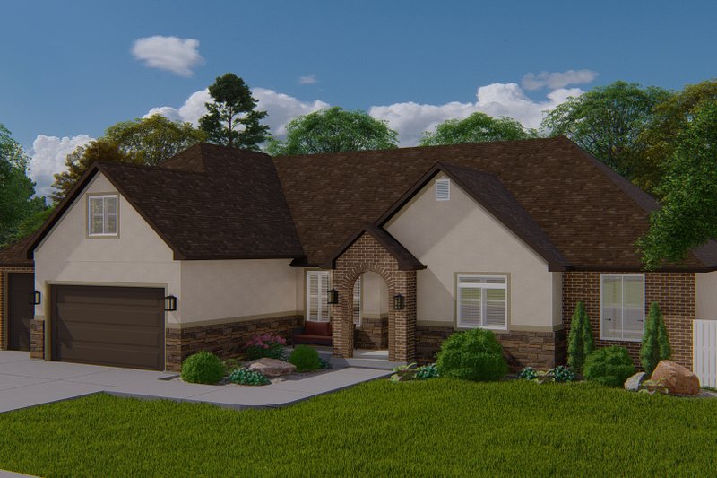 Architectural House Design - Exterior - Front Elevation 3 for Traditional House Plan #1060-143 - 3 bed, 2.5 bath