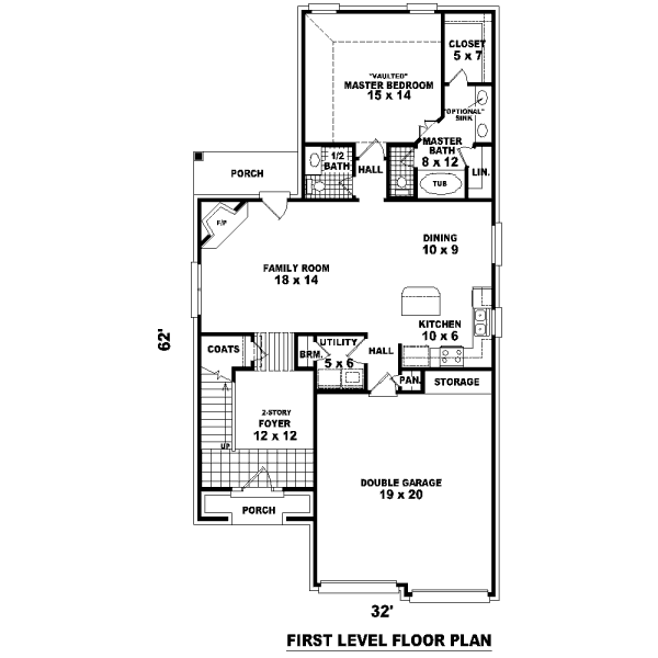 Traditional Floor Plan - Main Floor Plan #81-13632