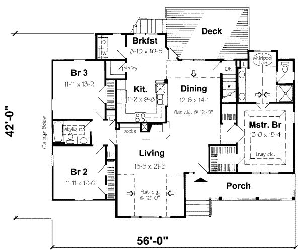 Traditional Floor Plan - Main Floor Plan #312-399