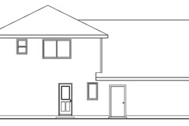 Home Plan - Exterior - Rear Elevation for Craftsman House Plan #124-755 - 3 bed, 2.5 bath