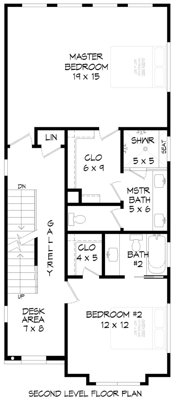 House Blueprint - Contemporary Floor Plan - Upper Floor Plan #932-1389