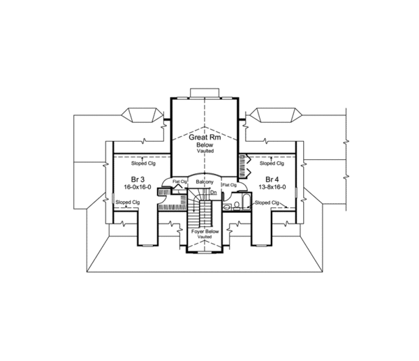 Home Plan - Country Floor Plan - Upper Floor Plan #57-606