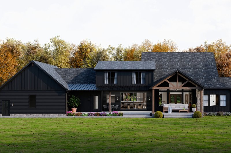 Home Plan - Exterior - Rear Elevation for Farmhouse House Plan #1089-64 - 4 bed, 4 bath