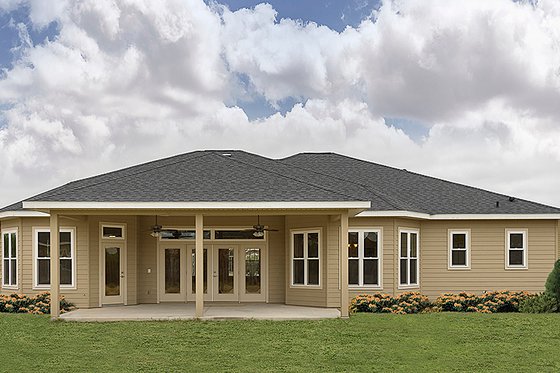 Exterior - Rear Elevation for Farmhouse House Plan #938-141 - 4 bed, 3 bath