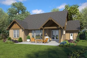 Exterior - Rear Elevation for Ranch House Plan #48-948 - 4 bed, 3 bath