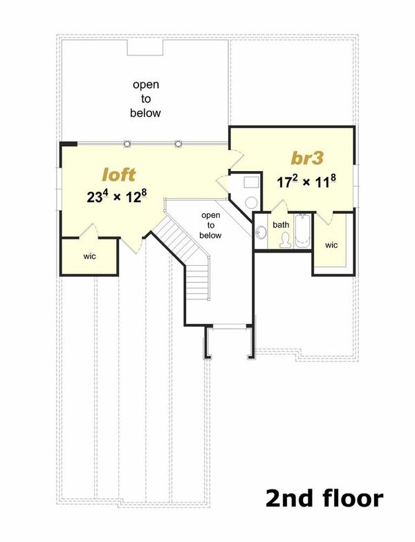 Floor Plan - Upper Floor Plan #329-347