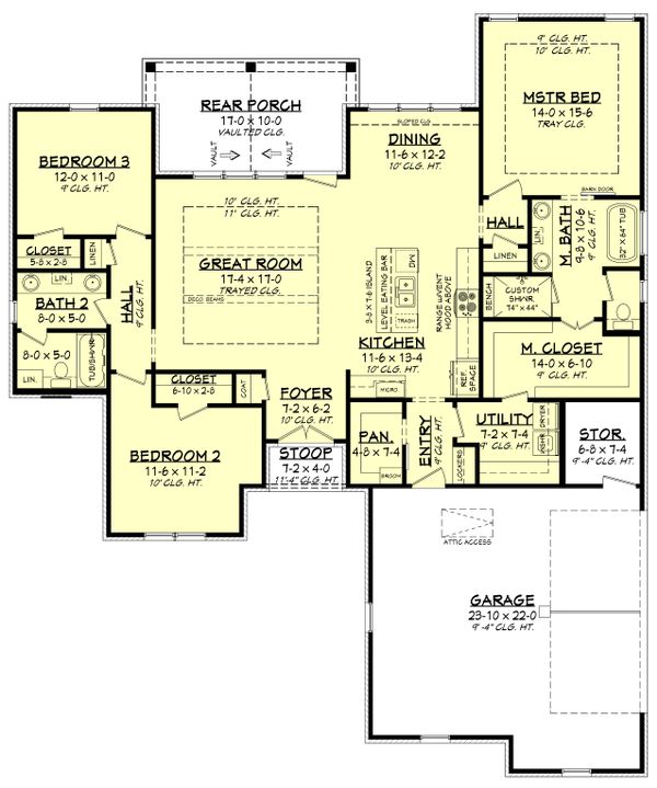 Dream House Plan - Traditional Floor Plan - Main Floor Plan #430-214