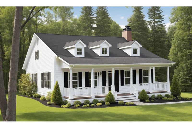 Dream House Plan - Country Exterior - Front Elevation Plan #3-324