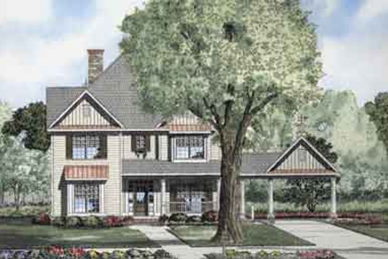 House Plan Design - Traditional Exterior - Front Elevation Plan #17-2100