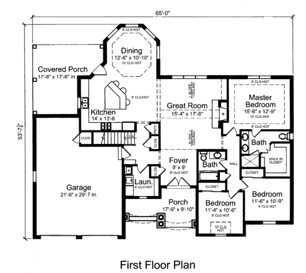 European Floor Plan - Main Floor Plan #46-508
