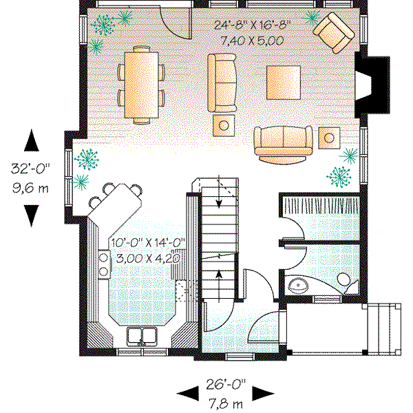 House Plan Design - Traditional Floor Plan - Main Floor Plan #23-663