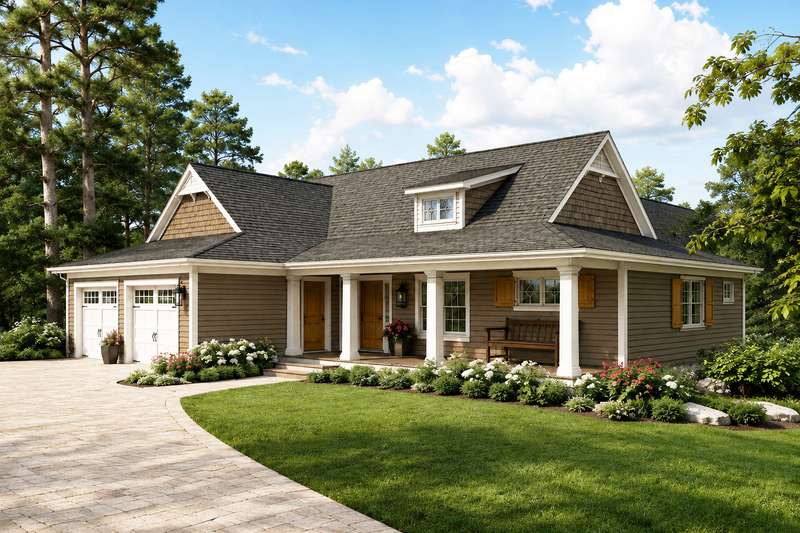 Home Plan - Exterior - Front Elevation 7 for Craftsman House Plan #928-81 - 2 bed, 3.5 bath