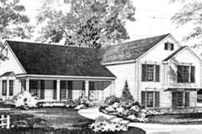 Home Plan - Colonial Exterior - Front Elevation Plan #72-449