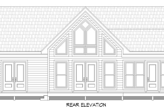 Exterior - Rear Elevation for Country House Plan #932-592 - 2 bed, 2 bath
