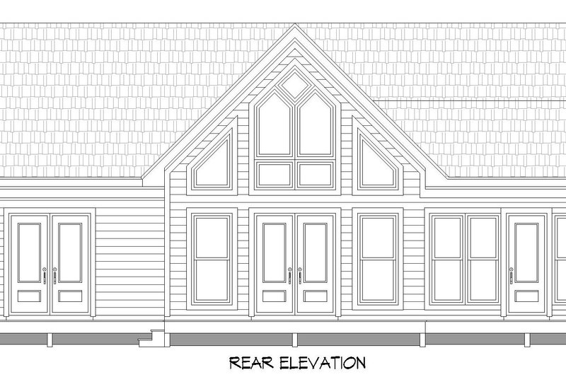 Home Plan - Exterior - Rear Elevation for Country House Plan #932-592 - 2 bed, 2 bath