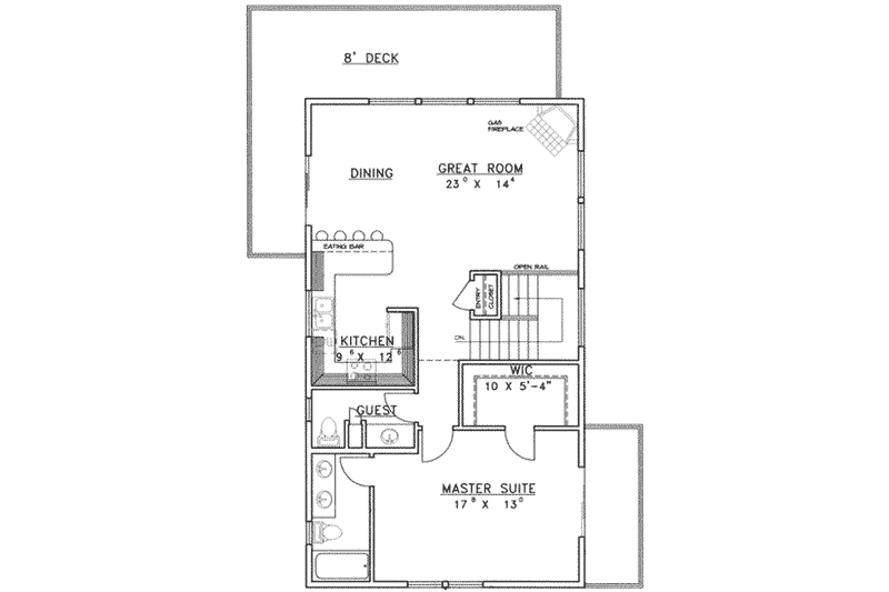 Home Plan - Floor Plan - Upper Floor for Country House Plan #117-202 - 3 bed, 3 bath