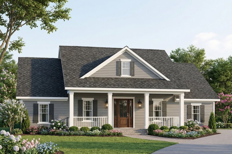 House Design - Country Exterior - Front Elevation Plan #21-624