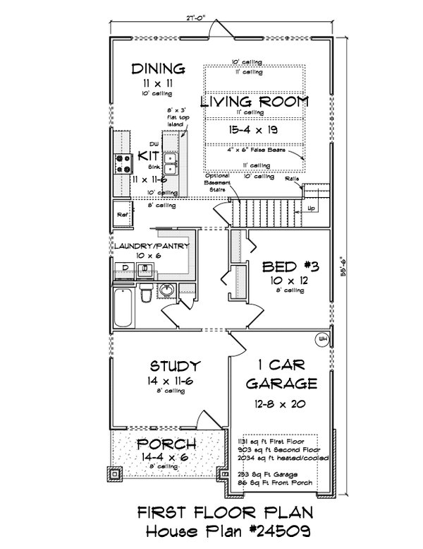 House Blueprint - Cottage Floor Plan - Main Floor Plan #513-2302