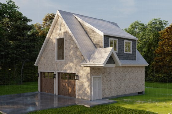 Exterior - Front Elevation 3 for Cottage House Plan #1060-133 - 2 bed, 1.5 bath