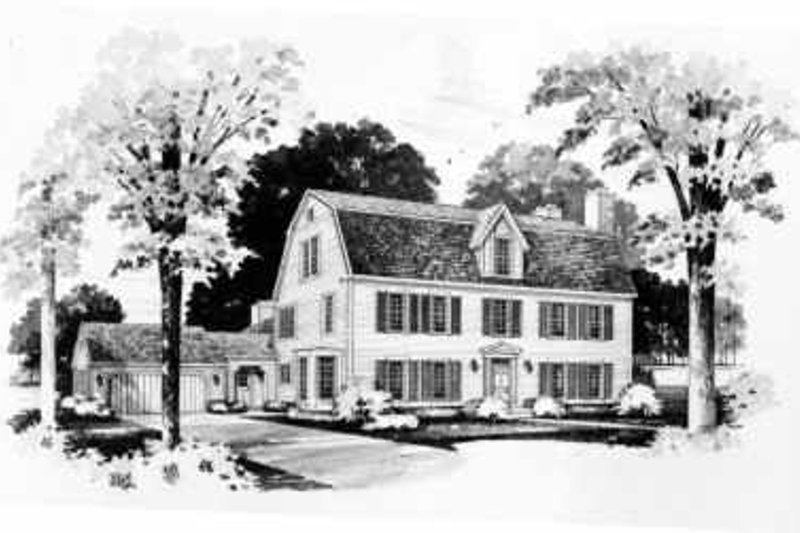 Architectural House Design - Colonial Exterior - Front Elevation Plan #72-371