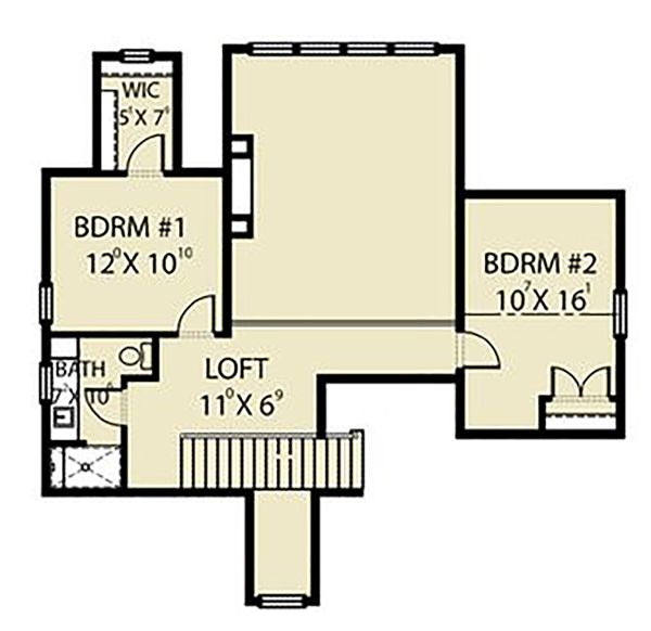 Dream House Plan - Farmhouse Floor Plan - Upper Floor Plan #1070-102