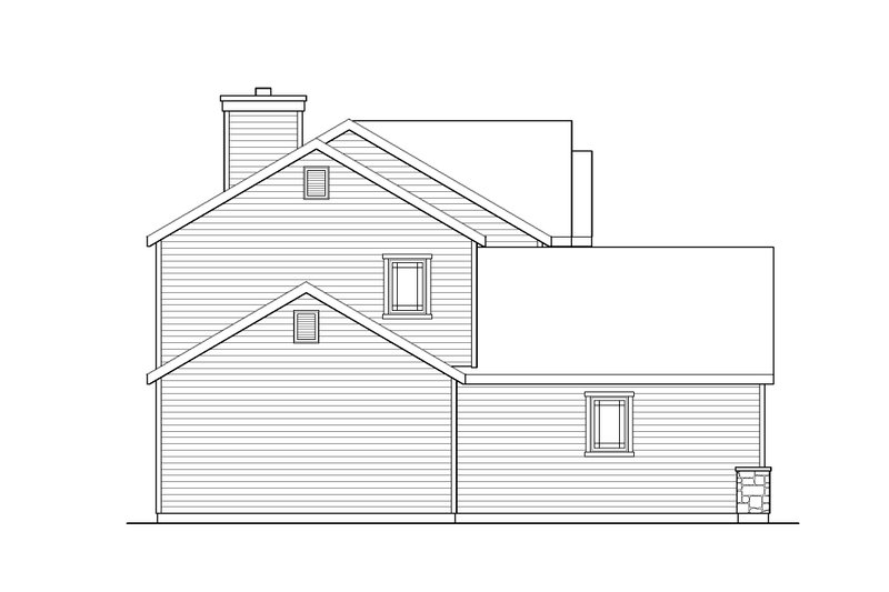 Architectural House Design - Exterior - Other Elevation 1 for Traditional House Plan #22-641 - 3 bed, 2.5 bath