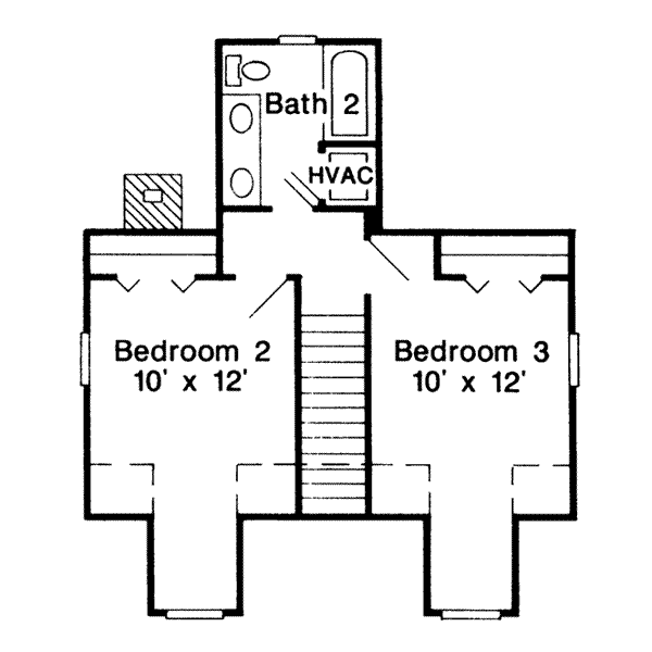 Southern Floor Plan - Upper Floor Plan #410-192