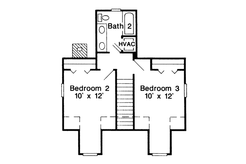 Dream House Plan - Floor Plan - Upper Floor for Southern House Plan #410-192 - 3 bed, 2.5 bath