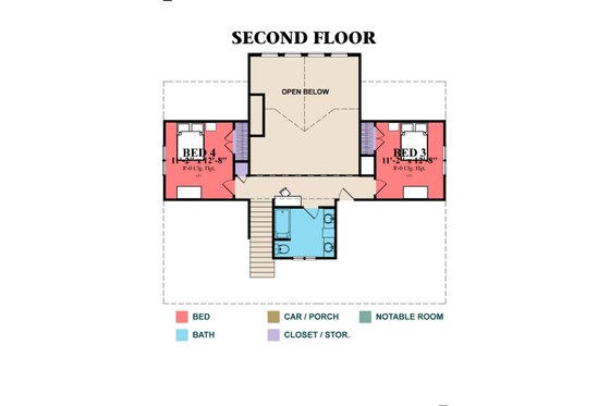 Floor Plan - Lower Floor for Beach House Plan #63-395 - 4 bed, 4 bath