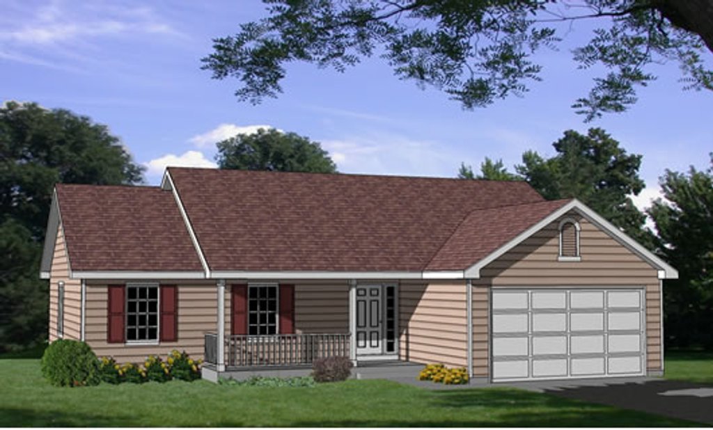 Ranch Style House Plan - 3 Beds 2 Baths 1250 Sq/Ft Plan #116-169
