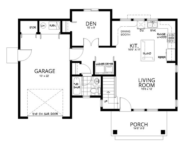 Farmhouse Floor Plan - Main Floor Plan #112-178