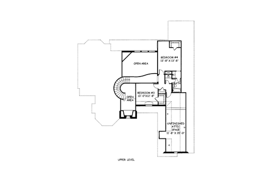 Floor Plan - Upper Floor for European House Plan #141-366 - 4 bed, 3.5 bath