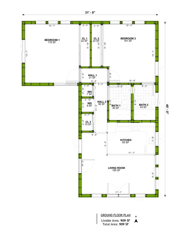 House Design - Craftsman Floor Plan - Main Floor Plan #1106-94