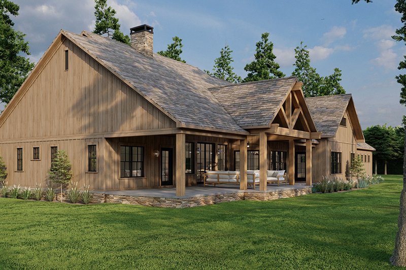 Home Plan - Exterior - Rear Elevation 2 for Farmhouse House Plan #923-327 - 3 bed, 2.5 bath