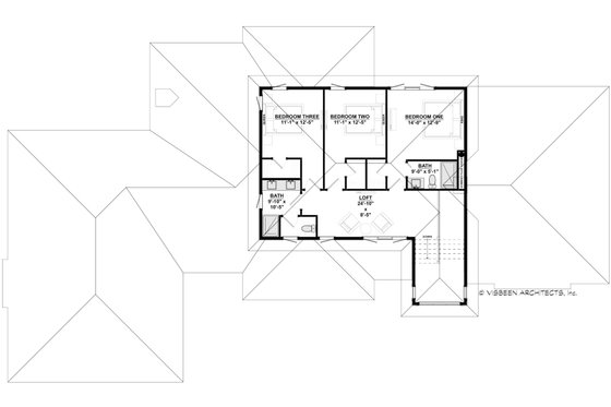 Floor Plan - Upper Floor for Modern House Plan #928-395 - 4 bed, 4.5 bath