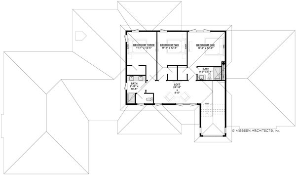 House Blueprint - Modern Floor Plan - Upper Floor Plan #928-395
